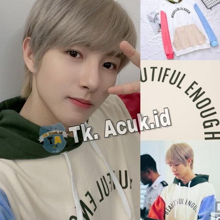 ۩ BEAUTIFUL ENOUGH COLOR BLOK HOODIE NCT RENJUN ✦