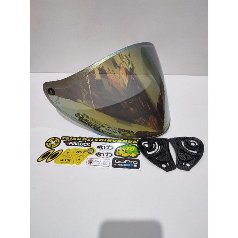 Flat visor kyt venom open pnp kyt galaxy flat r bonus rachet + stiker