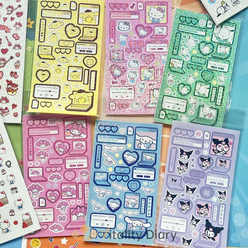 

【COD❤️】stiker sanrio lucu kuromi steve sparkling cinnamoroll stikers jurnal toploader deco material sticker-VDY