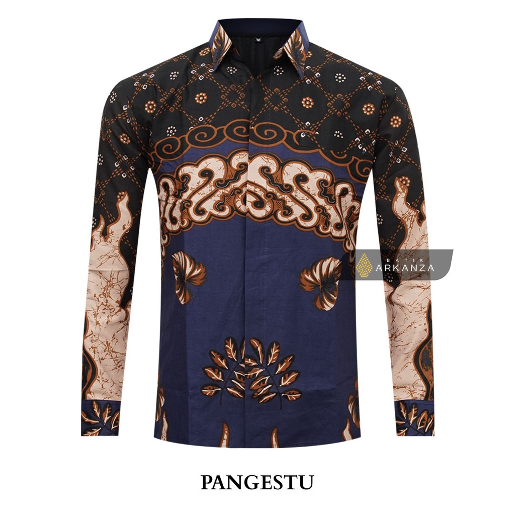 Baju BATIK ARKANZA Motif PANGESTU Hem Atasan Kemeja Baju Batik Premium Pria Cowok Laki Laki Slimfit Full Lapis Furing Tangan Lengan Panjang Lengan Pendek Original Asli Solo Laweyan GUDANGARKANZA_0803