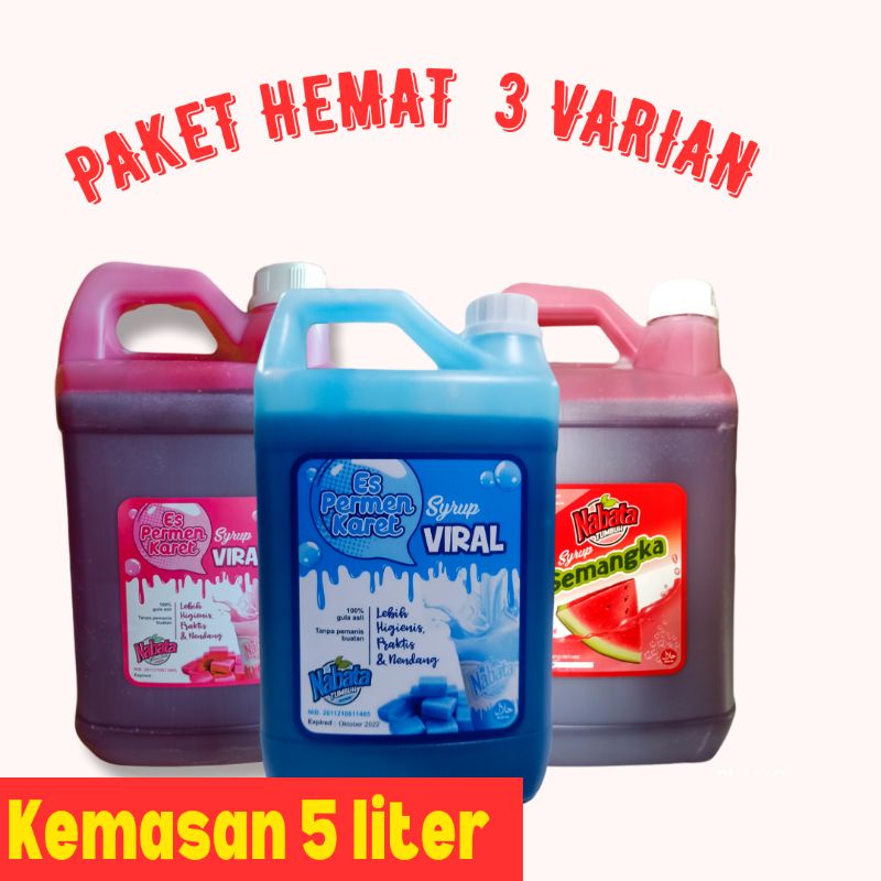 

✨NEW✨ -Paket Hemat 3 Varian Rasa Sirup Permen Karet Pink, Sirup Permen Karet Biru, Sirup Semangka- 1.1.23