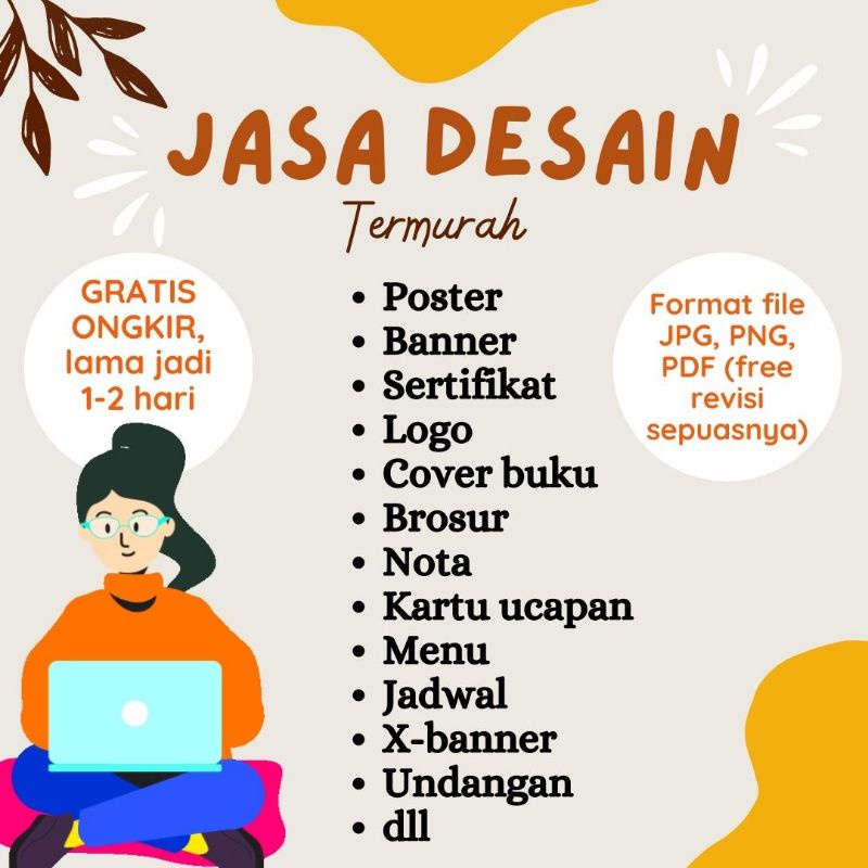 Jasa Desain Banner / Poster / Logo / Brosur / Menu makanan, dll Termurah