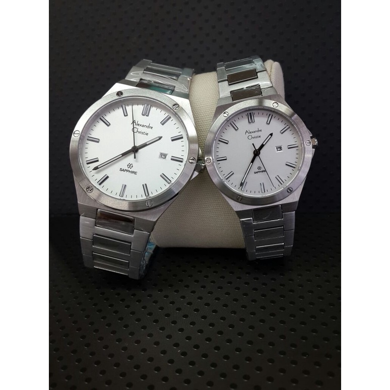 ORIGINAL Jam Tangan Pria &amp; Wanita Alexandre Christie AC 8562 / AC8562 / 8562 Garansi Resmi 1 Tahun, Stainless