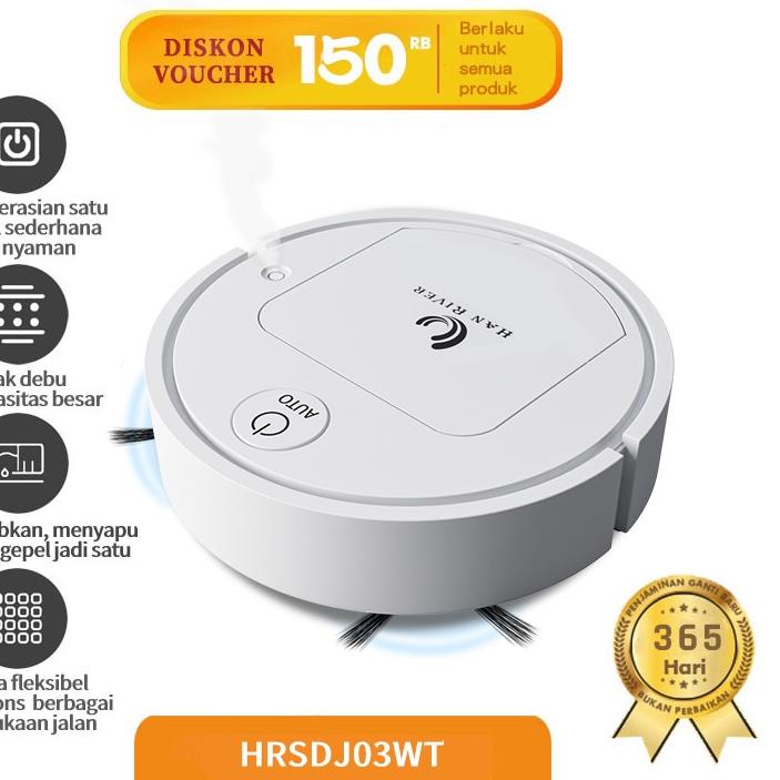 Han River HRSDJ03 Robot Vacuum Cleaner - Penyedot Debu Otomatis