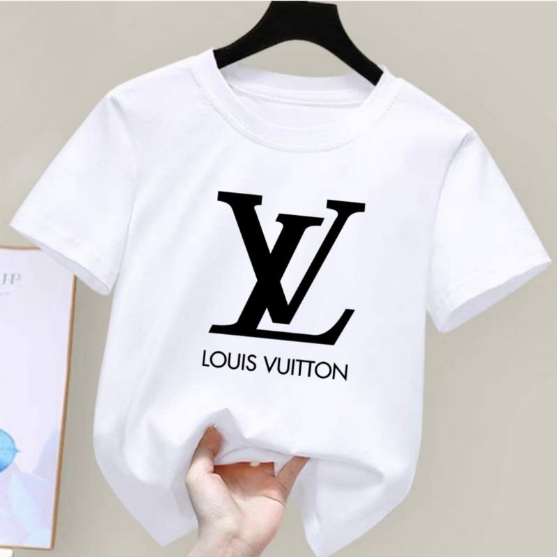 Baju Kaos Anak Perempuan Dan Laki-Laki Lviton Atasan Kaos Anak Perempuan Kaos Oblong Anak Unisex