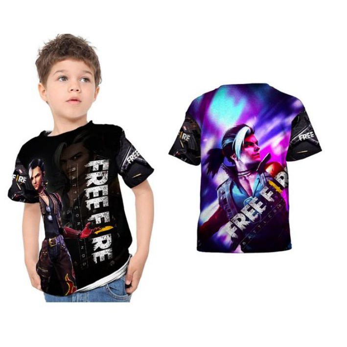 Kaos Baju Anak HAYATO FF Custom Fullprint Cowok Laki Laki Perempuan 1 -12 Tahun