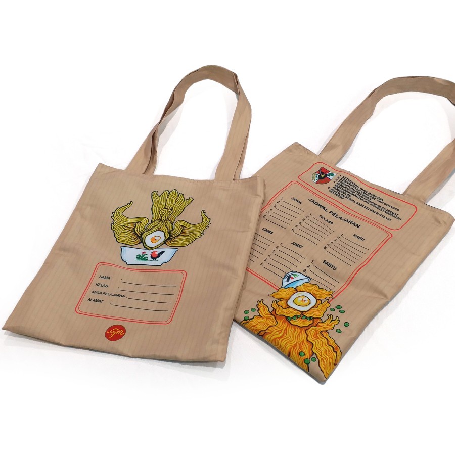 Tas Tote Totebag Goodie Bag IGOR Agenda Jadul Generasi 90an Vintage