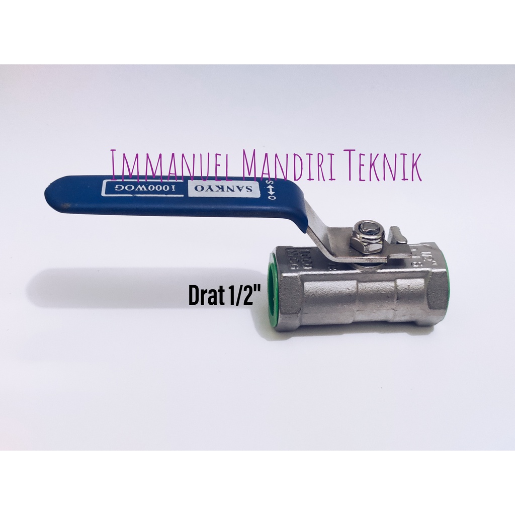 Ball valve 1/2 stainless sankyo / Stop kran 1/2 ss316 sankyo