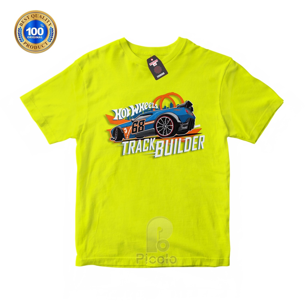 (FREE NAMA) BAJU KAOS ATASAN ANAK MOTIF HOTWHEELS UNISEX Bahan COTTUN