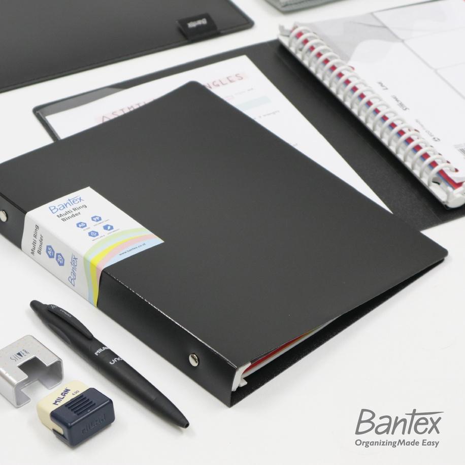 

Langsung Order Bantex A5 Trendy Multi Ring Binder 20 Hole Black 3124 10 YU7***