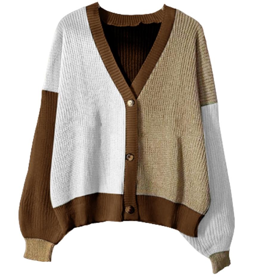 Miliki Vallina Cardigan Two Tone Eireen Cardy Kardigan Rajut Twist Tebal Knit Cardie Wanita Cardi Kn