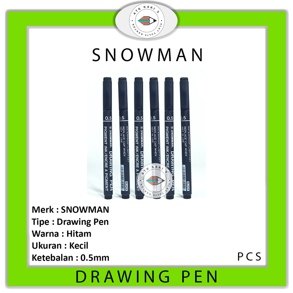 

Snowman - Drawing Pen 700 Hitam 0.5 - Pcs