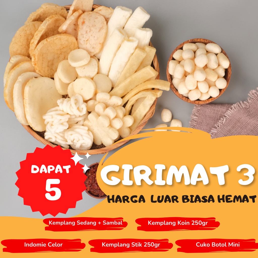 PAKET GIRIMAT 3 Kemplang Tenggiri Iwaktunu Khas Palembang