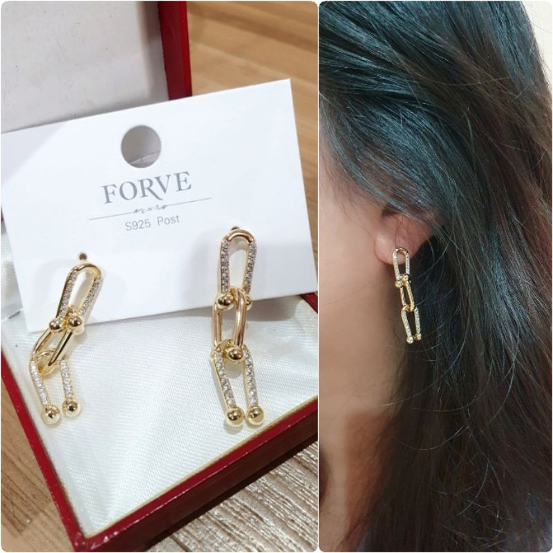 Anting Silver925 Perak Mata kilau Anti Karat anti alergi anting Zircone premium berlian kilap N509