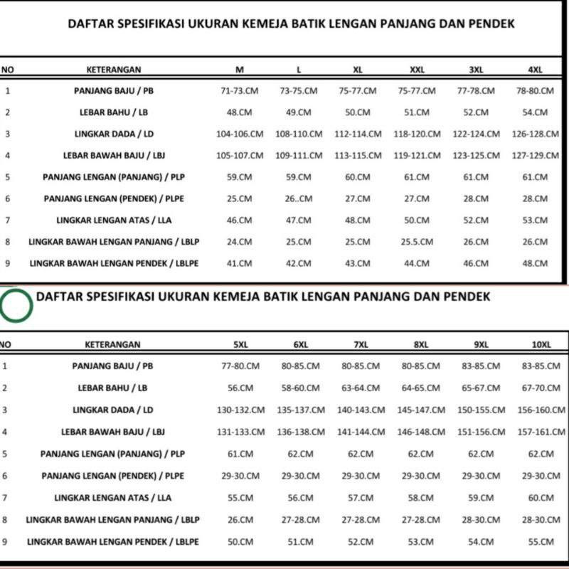 Kemeja batik pria jumbo size standar dan jumbo M L XL XXL 3XL 4XL 5XL 6XL 7XL 8XL 9XL 10XL-Baju batik pria modern