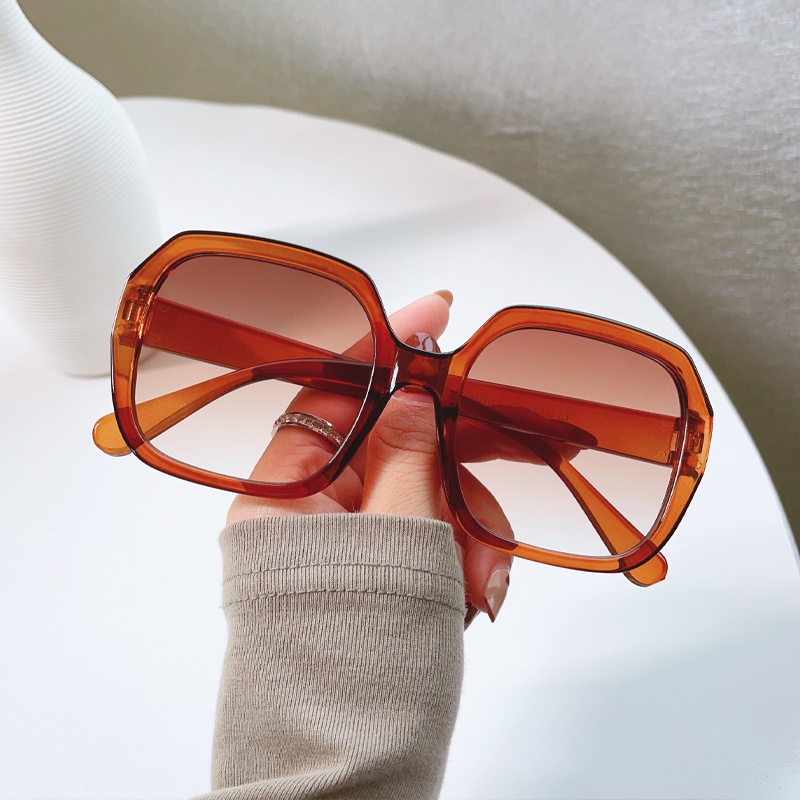 [COD] 2023baru Korea Fashion Wanita Kacamata Hitam Oversized Square Frame RETRO Candy Color Glasses UV400