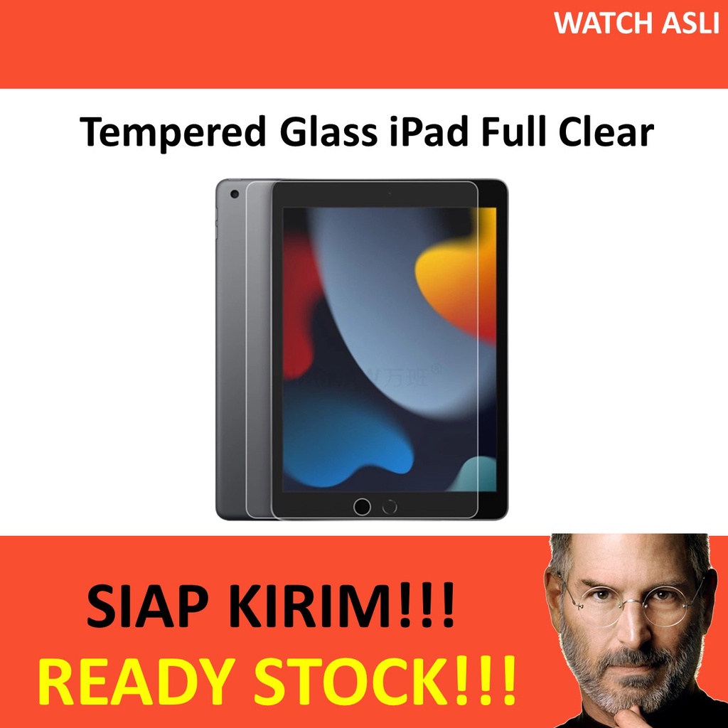 Tempered Glass iPad 8 9 10 10.9 Air 5 Pro M2 11 12.9 Mini 6 Full Clear