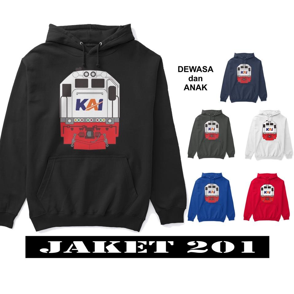 Produk Update JAKET HOODIE KERETA API LOKOMOTIF CC 201 LOGO BARU RAILFANS DESA DAN ANAK