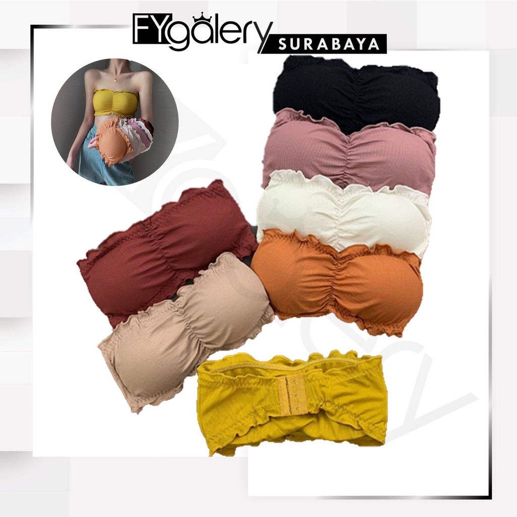 FYGALERYSURABAYA BRA540 Bra Kemben motif serut Pakaian Dalam Wanita Kemben Bandeau Crop