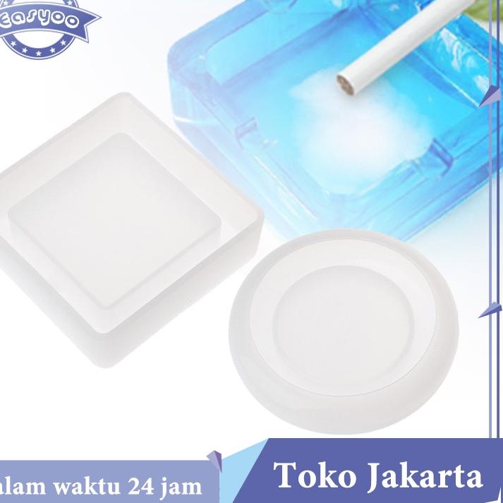 ➬ Cetakan Silikon Bulat Cetakan Silikon Asbak Epoksi Resin DIY Cetakan Resin Asbak Kotak ➼