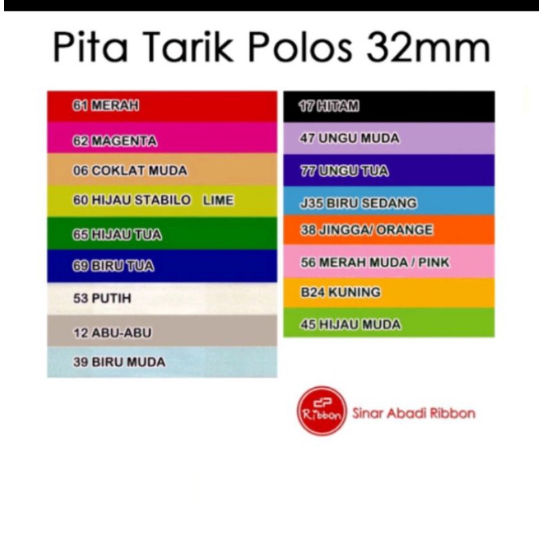 Pita tarik panjang model baru 32 mm serut parsel kado souvenir 32 mm pesta