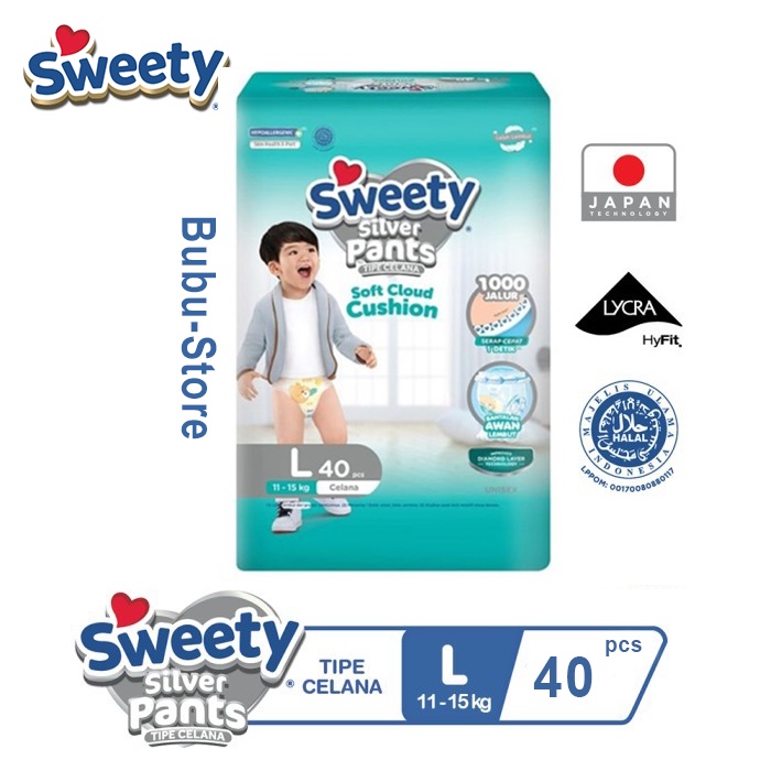Sweety Popok Silver Pants L 40