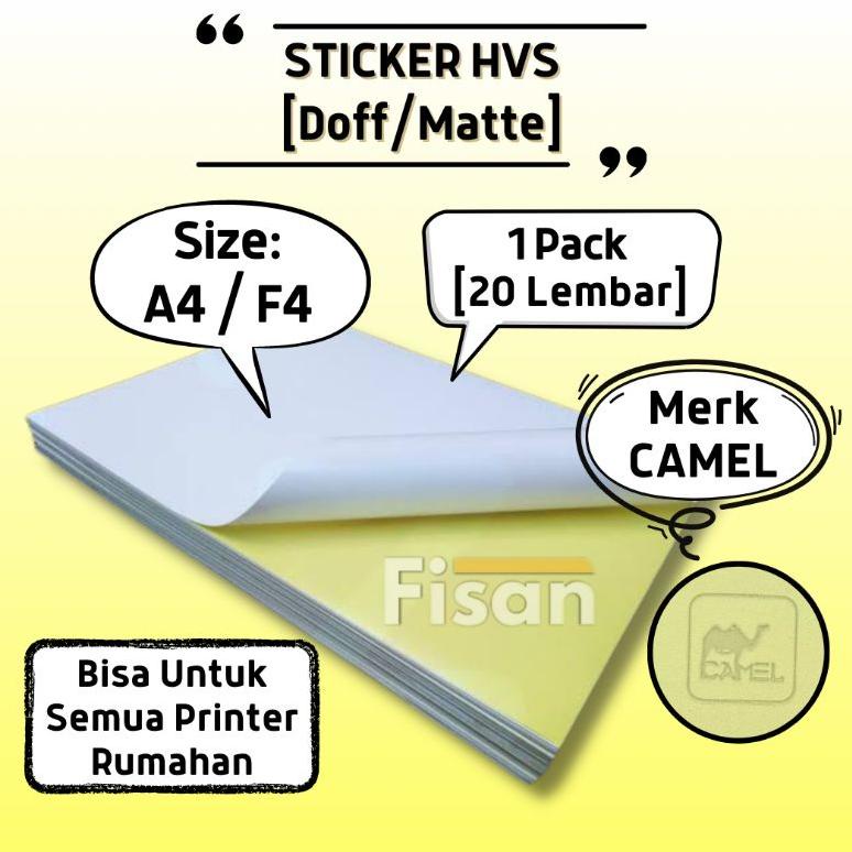 

A99 20 Lembar Stiker Sticker HVS A4 / F4 Doff Matte Camel PALING DIMINATI GK34