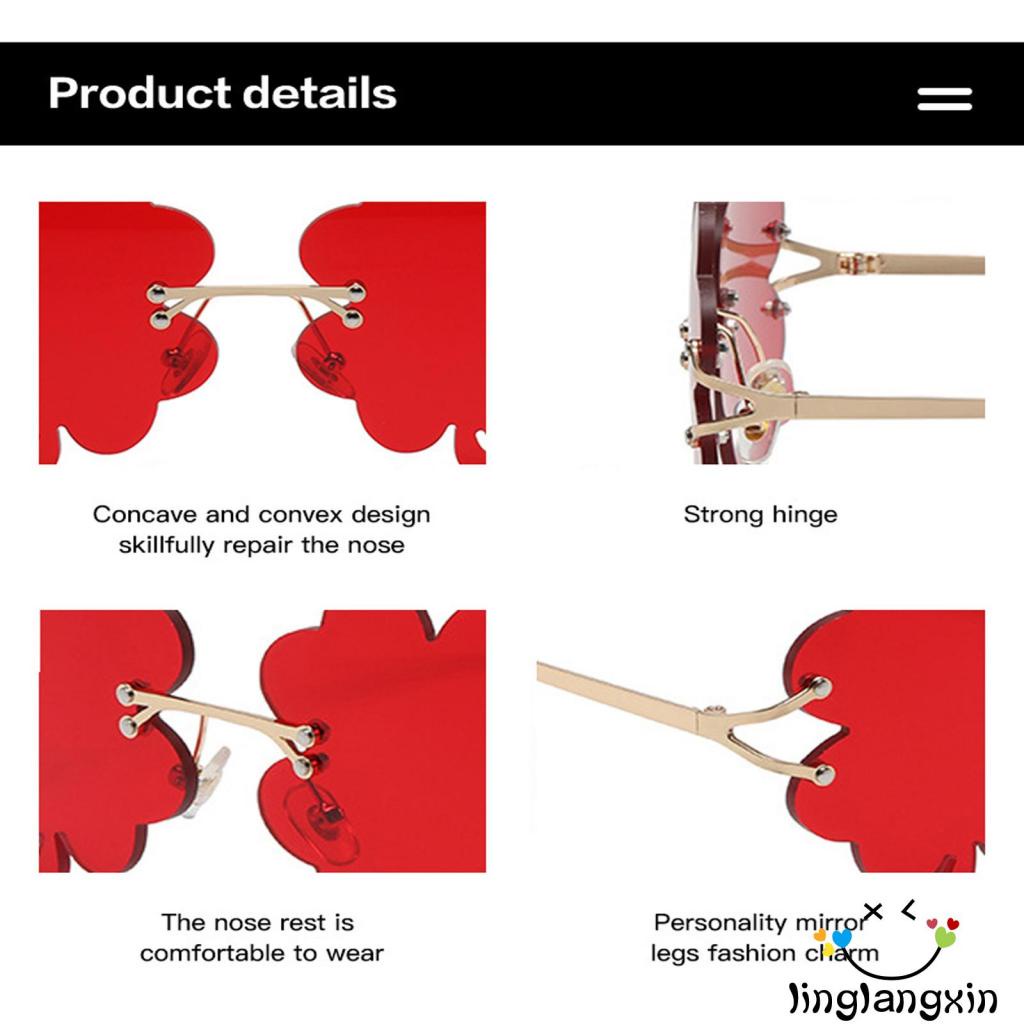 Llx-kacamata Hitam Wanita Tanpa Bingkai Irish Shamrock