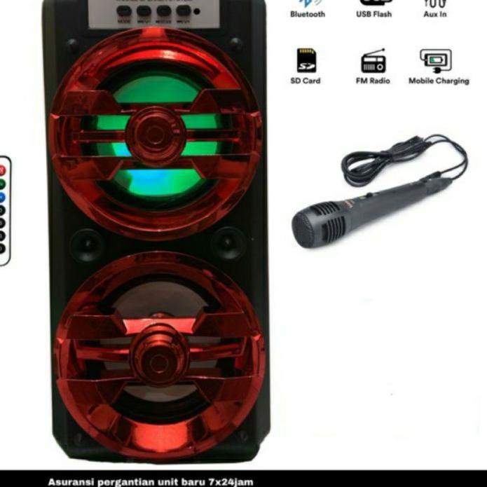 ✸ SPEAKER KAROEKE BLUETOOTH F-6581/SQ-2008/ SPEAKER BLUETOOTH F-6581/SQ-2008 BONUS MIC + REMOT ✾