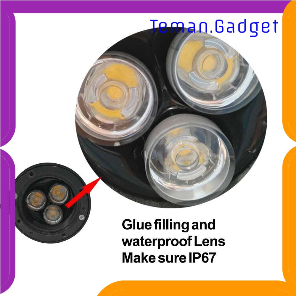 TG-LMP JIERWORLD Lampu Taman Hias Tanam Ground Light Waterproof Warm White 5W - JLG-1W