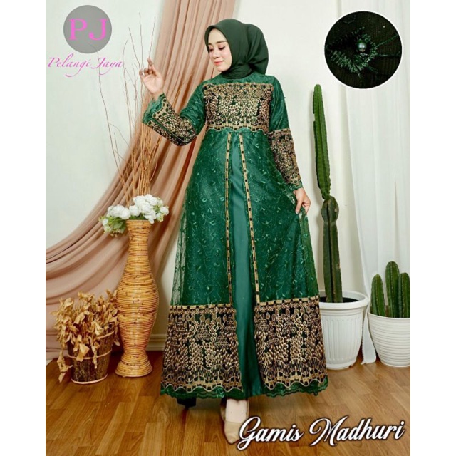 Gamis Maduri Tulle Bordir Krancang Full Original Butik