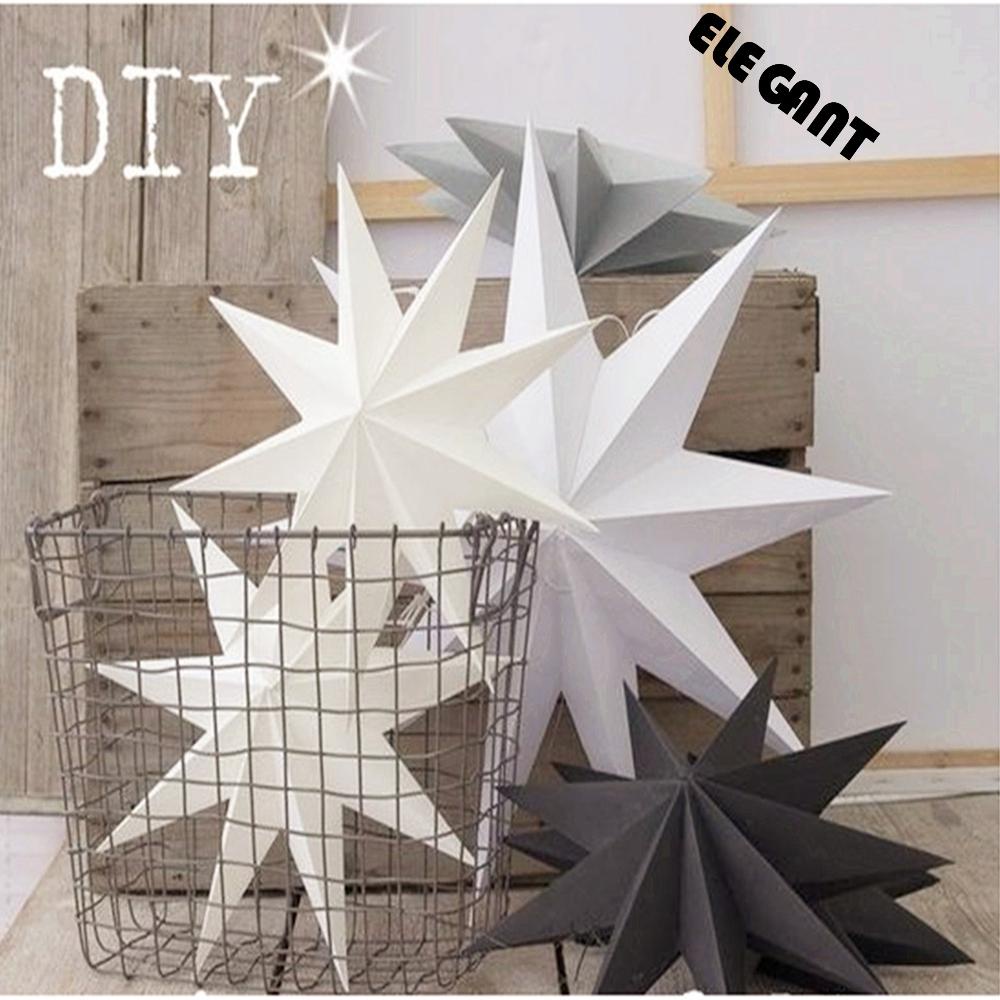 [Elegan] Paper Star Lantern 3D Festival Wedding Untuk Rumah Dekorasi Pohon Xmas Props Dekorasi Natal