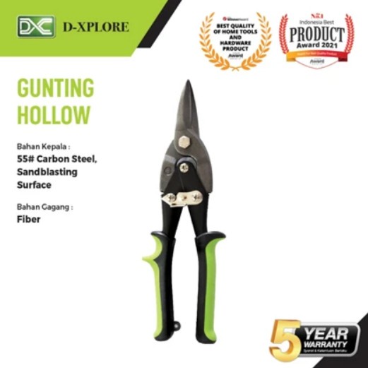 D-XPLORE GUNTING HOLLOW SENG BAJA RINGAN AVIATION TIN SNIP 10" 10 INCH