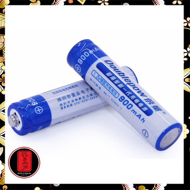 DOUBLEPOW Batu Baterai Alkaline Rechargeable AAA 900mAh 2 PCS