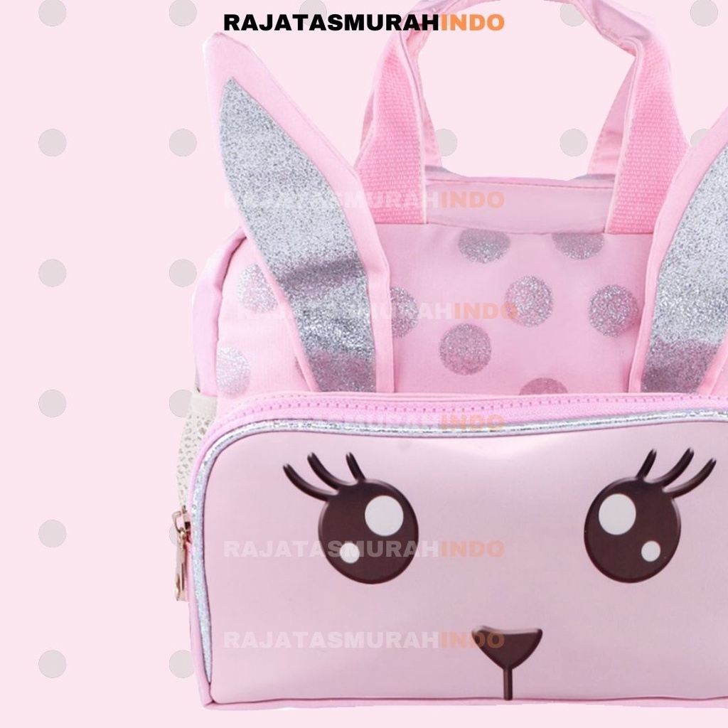 RTM - Pink Bunny Lunch Bag Tas Bekal Anak Tas Jinjing - TAs Anak Lucu - Tas Untuk Tempat Bekal