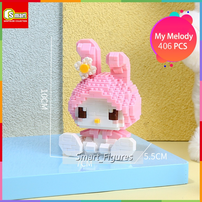 Pop Doll DIY Dekorasi Puzzle Blok Bangunan Kuromi My Melody Hello Kitty Sanrio Mainan Hadiah Anak Perempuan Seri [IN STOCK]