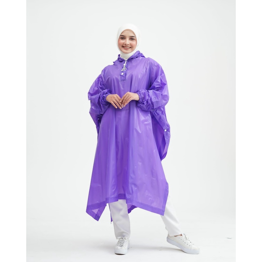Jas Hujan Ponco Lengan PVC Premium Anti Rembes Free Pouch BROMO MANTORA