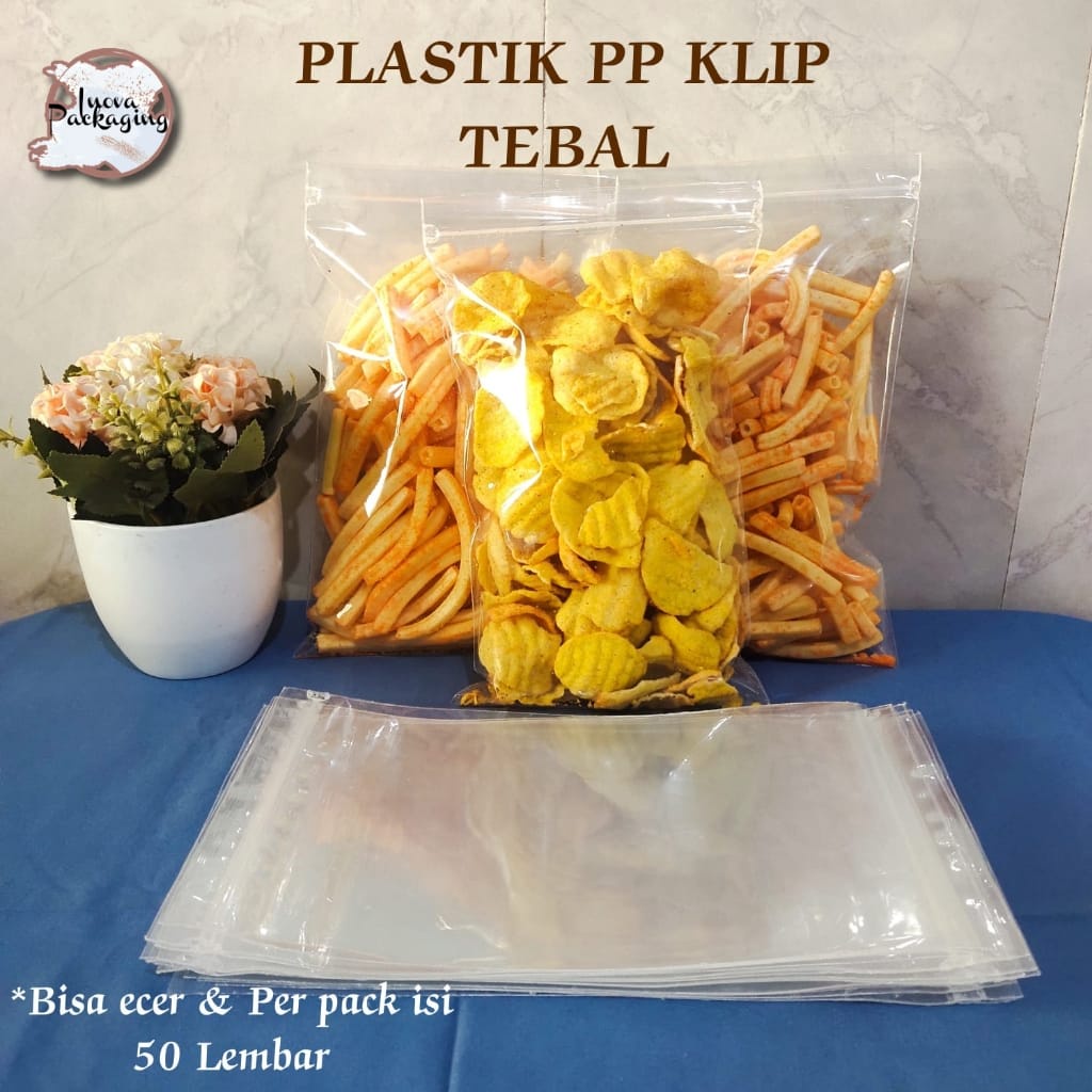 Plastik PP Klip Bening 17x30 cm Tebal 90 Micron Plastik Kemasan Snack / Plastik PP Snack Termurah