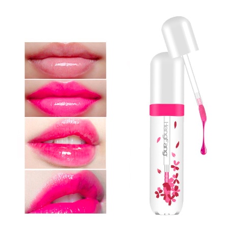 Lip Crystal Cherry Blossom Merubah Warna Change Color Bibir Sekali Oles ,Menjaga Kelembapan Bibir , Bibir Berkilau Cerah Pink Warna