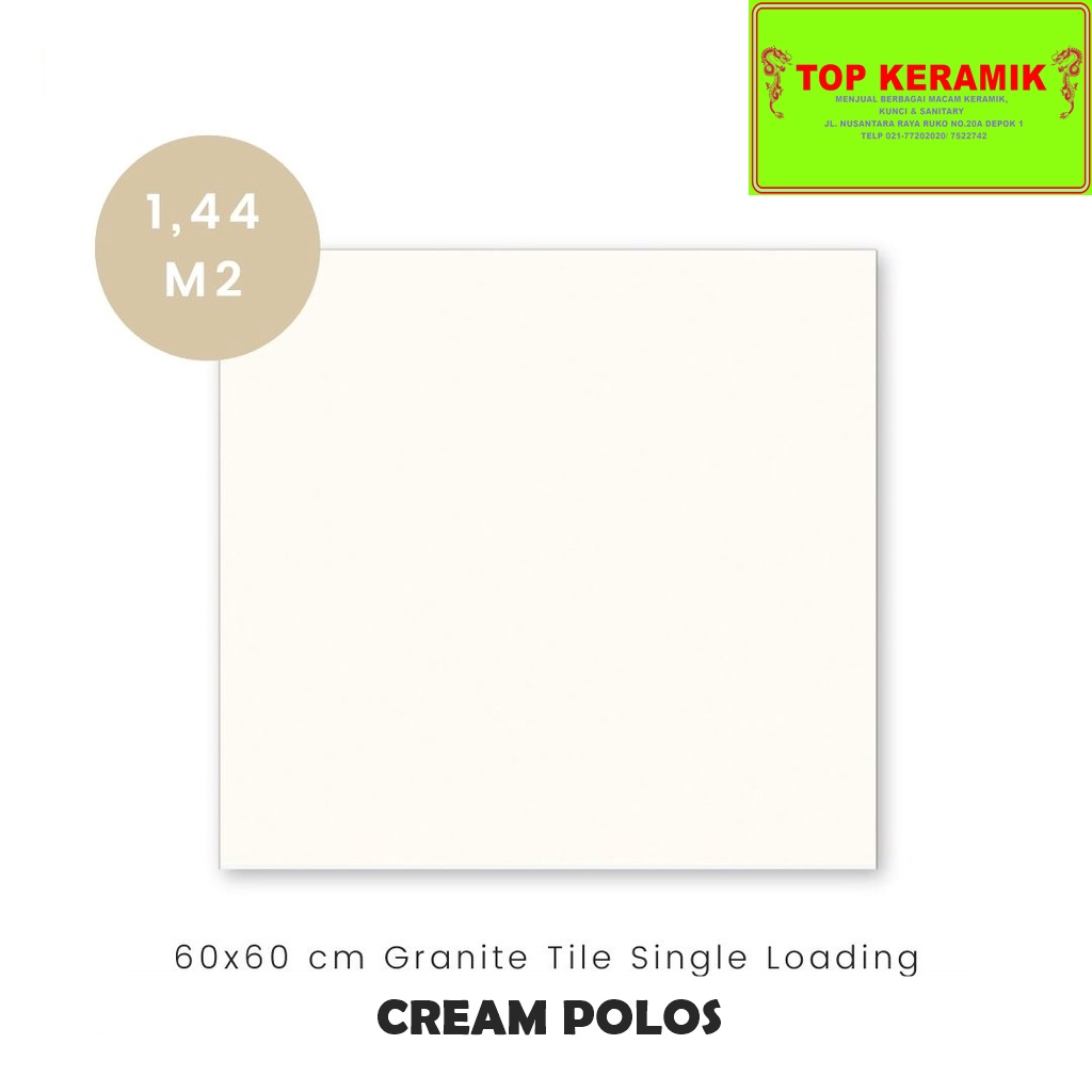 Granite Lantai Toscana / Rixo 60x60 Cream Polos Kw 1
