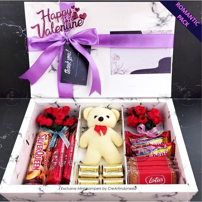 

Spesial Valentine Day Hampers Valentine / Hadiah Valentine Coklat Teddy Bunga - (3) White P