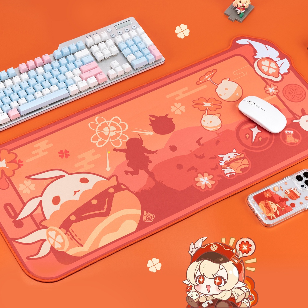 Alas Mouse Keyboard Gaming Mouse Anime XXL Mouse Pad Alas Kartun Besar Alas Meja Alas Mousepad PC Dengan Tepi Kunci