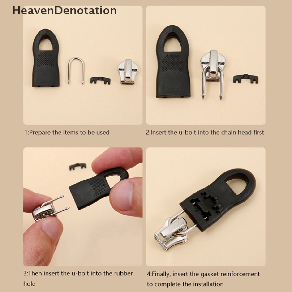 [HeavenDenotation] Universal Zipper Puller Pengganti Zipper Slider Tag Fixer Perbaikan Zipper Untuk Menjahit Pakaian Tas Travel Pakaian Tenda Ransel HDV