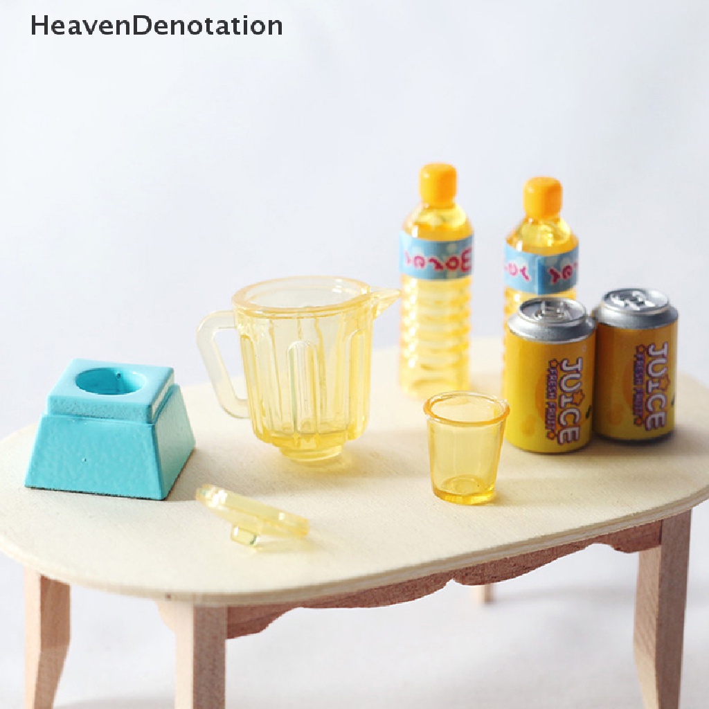 [HeavenDenotation] 6Pcs / Set 1 / 12 Dollhouse Miniature Accessories Kitchen Mini Juicer Beverage Model HDV