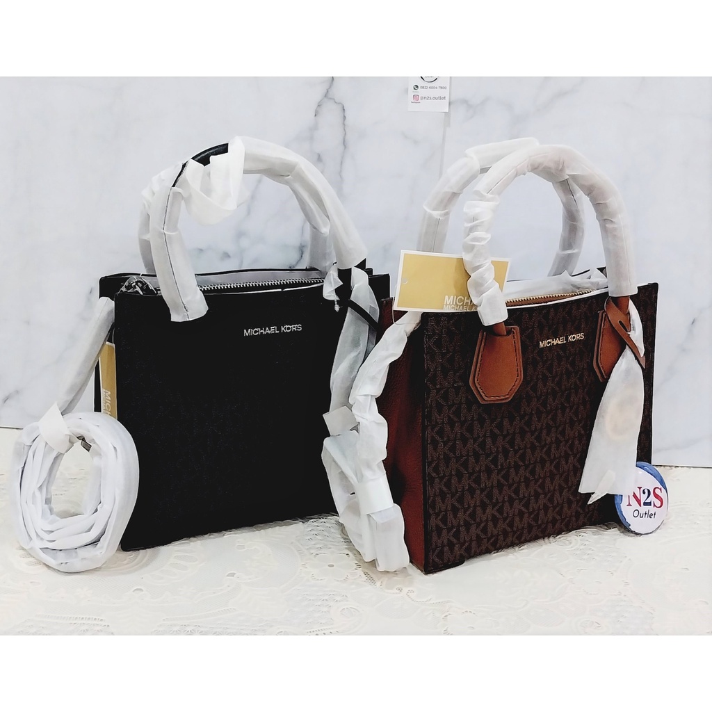 michael kors tas wanita MK 13/14 mercer original sig brown & sig black