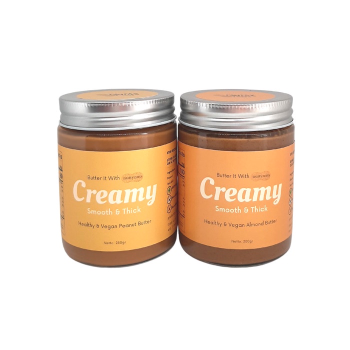 

Natural Creamy Peanut and Almond Butter 280gr NuttyNuts