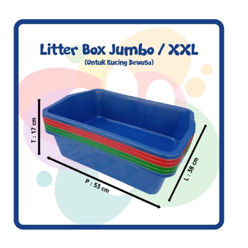Liter Box XXL / Bak Pasir Jumbo / Litter Box Jumbo / Bak Pasir Kucing