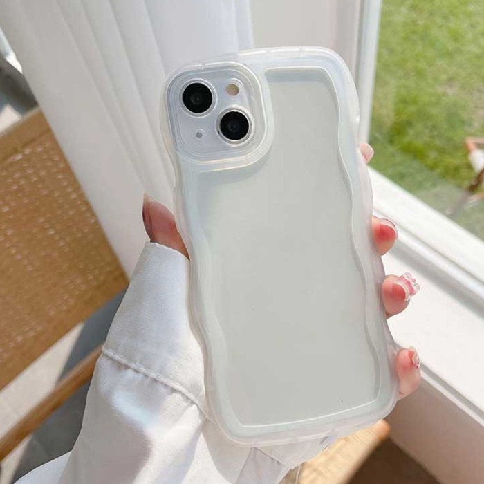 Clear Case WAVE Gelombang Oppo A15/A15S/A16/A16E/A16K/A17/A17K/A3S/C1/A5/A9 2020/A53/A33/A54 4G Softcase Bening Wavy