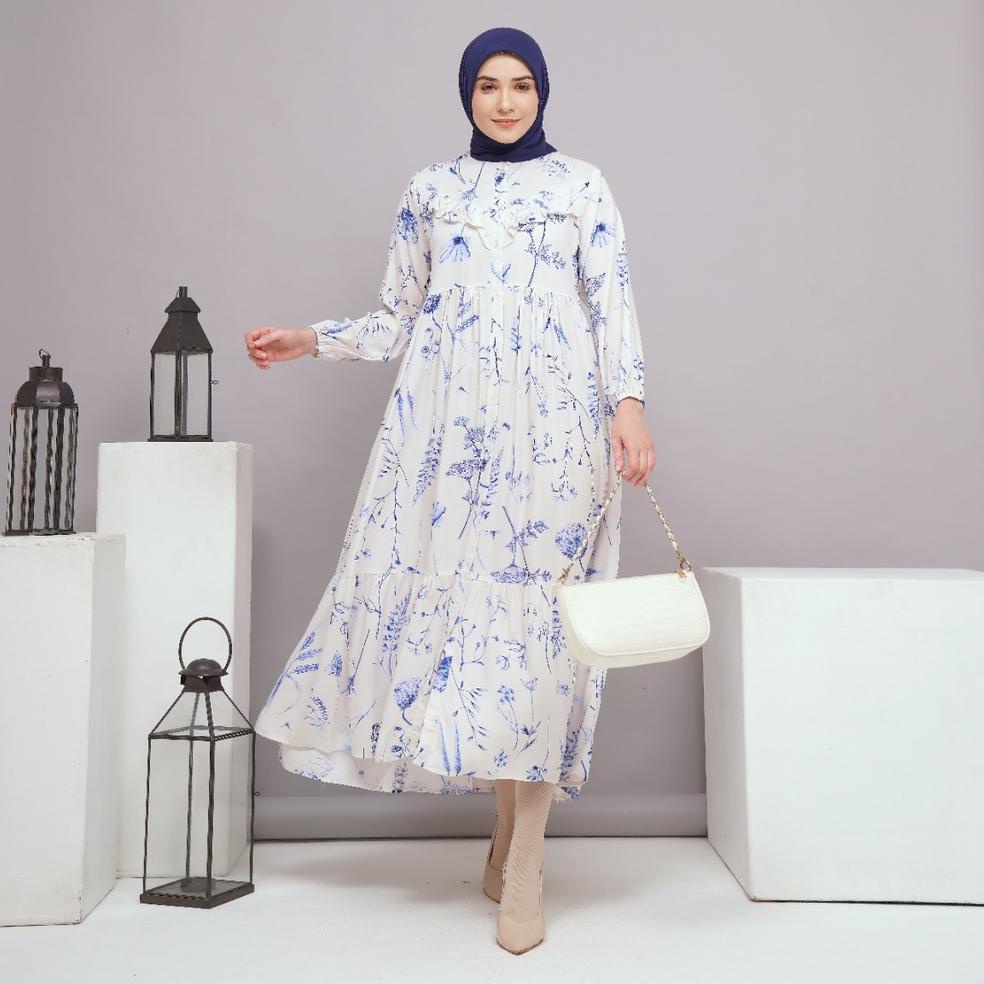 LANGSUNG KIRIM Ayana ankle dress rayon viscose premium midi dress rayon hayya dress looklike haideeo