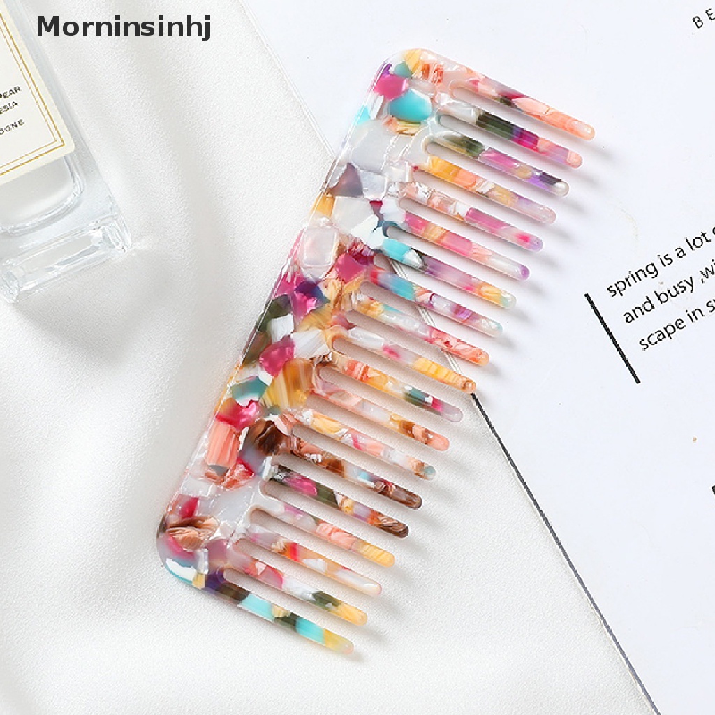 Mornin 1PCS Sisir Rambut Asetat Desain Korea Warna-Warni Hairdressing Comb Sikat Rambut id